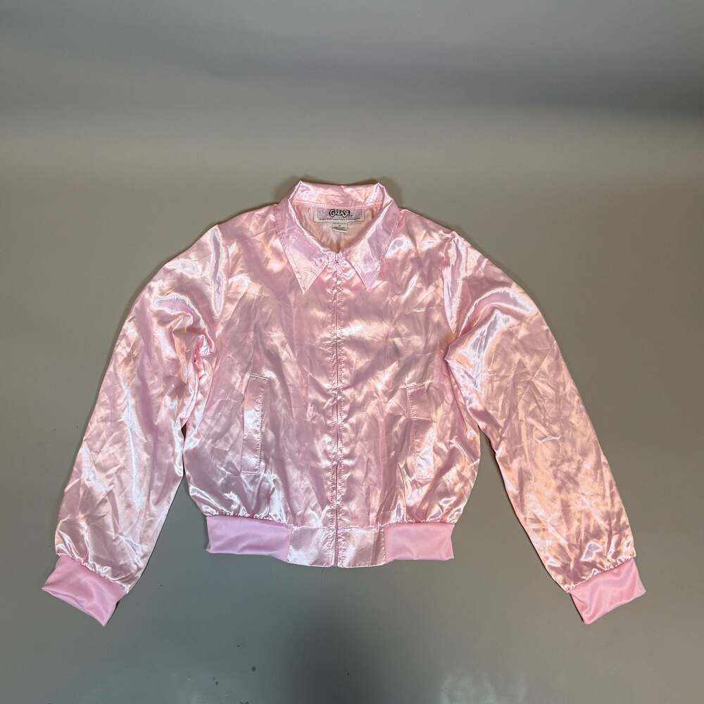 Grease Pink Ladies Lightweight Satin Zip-Up Jacket